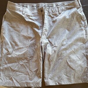 Hogan Men's Stylish Gray Flat Front Shorts